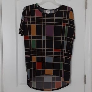 LulaRoe square multicolored top